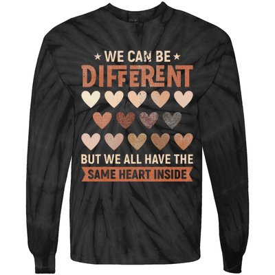 We Have The Same Heart Inside Black History Month Tie-Dye Long Sleeve Shirt