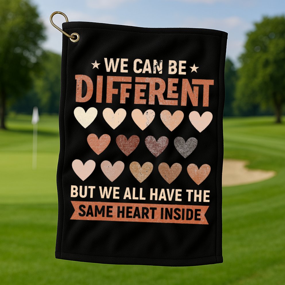 We Have The Same Heart Inside Black History Month Golf Towel
