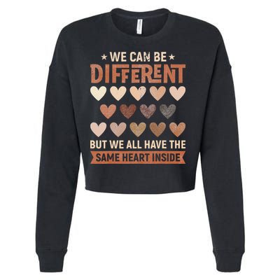 We Have The Same Heart Inside Black History Month Cropped Pullover Crew