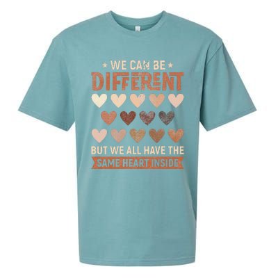 We Have The Same Heart Inside Black History Month Sueded Cloud Jersey T-Shirt