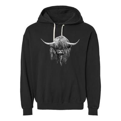 Wee Hamish The Scottish Highland Cow Cool Gift Garment-Dyed Fleece Hoodie