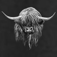 Wee Hamish The Scottish Highland Cow Cool Gift 7 Panel Mesh Trucker Snapback Hat