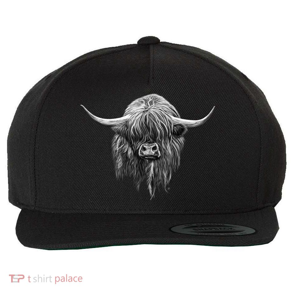 Wee Hamish The Scottish Highland Cow Cool Gift Wool Snapback Cap