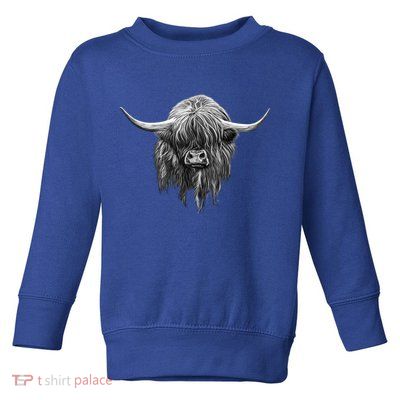 Wee Hamish The Scottish Highland Cow Cool Gift Toddler Sweatshirt