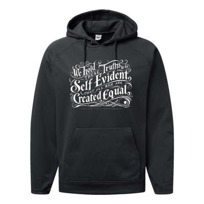 We Hold These Truth To Be Self Evident Performance Fleece Hoodie