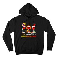 Wine Halloween Thanksgiving Christmas Happy Hallothanksmas Hoodie