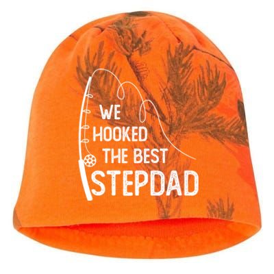 We Hooked The Best Stepdad Fishing Fathers Day Gift Kati - Camo Knit Beanie