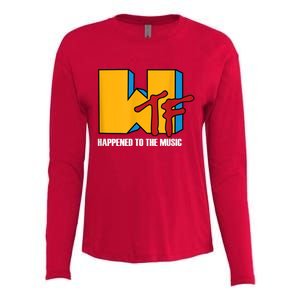 Wtf Happened To Music Funny Retro Music 80s 90s Womens Cotton Relaxed Long Sleeve T-Shirt