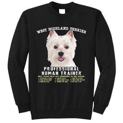 West Highland Terrier Westie Professional Human Trainer Sweatshirt