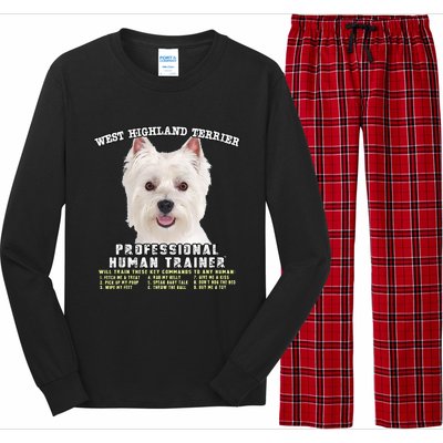 West Highland Terrier Westie Professional Human Trainer Long Sleeve Pajama Set