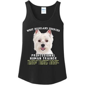 West Highland Terrier Westie Professional Human Trainer Ladies Essential Tank