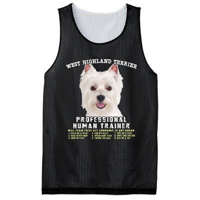 West Highland Terrier Westie Professional Human Trainer Mesh Reversible Basketball Jersey Tank