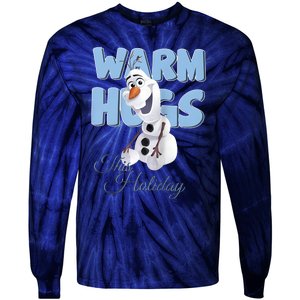 Warm Hugs This Holiday Funny Snowman Winter Tie-Dye Long Sleeve Shirt