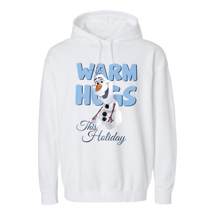 Warm Hugs This Holiday Funny Snowman Winter Garment-Dyed Fleece Hoodie