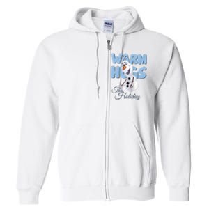 Warm Hugs This Holiday Funny Snowman Winter Full Zip Hoodie