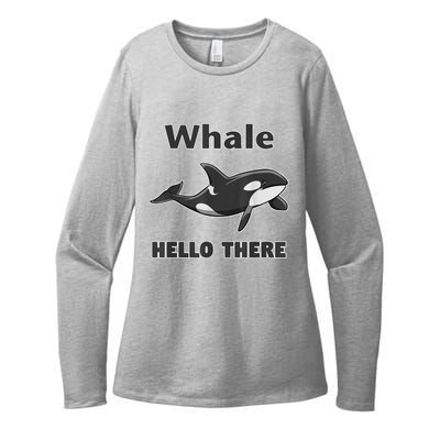 Whale Hello There Killer Whale Womens CVC Long Sleeve Shirt