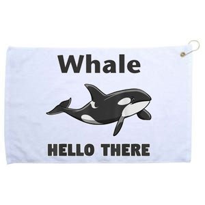 Whale Hello There Killer Whale Grommeted Golf Towel