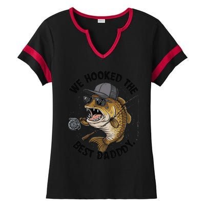 We Hooked The Best Daddy Appy FatherS Day Ladies Halftime Notch Neck Tee