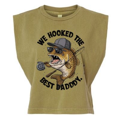 We Hooked The Best Daddy Appy FatherS Day Garment-Dyed Women's Muscle Tee