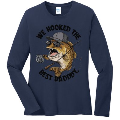 We Hooked The Best Daddy Appy FatherS Day Ladies Long Sleeve Shirt