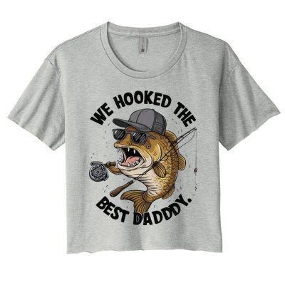 We Hooked The Best Daddy Appy FatherS Day Women's Crop Top Tee