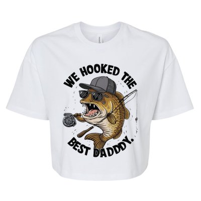 We Hooked The Best Daddy Appy FatherS Day Bella+Canvas Jersey Crop Tee