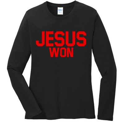 Will Howard Treveyon Henderson Gee Scott Wearing Jesus Won Ladies Long Sleeve Shirt