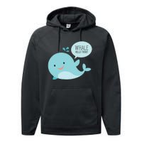 Whale Hello There Performance Fleece Hoodie