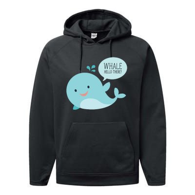 Whale Hello There Performance Fleece Hoodie