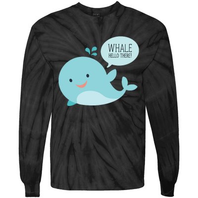 Whale Hello There Tie-Dye Long Sleeve Shirt