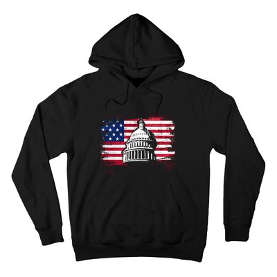 White House Usa Flag . Hoodie