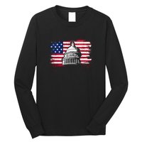 White House Usa Flag . Long Sleeve Shirt