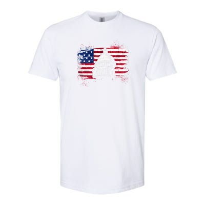 White House Usa Flag . Softstyle® CVC T-Shirt