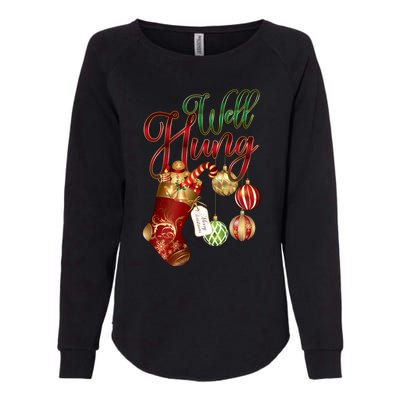 Well Hung Ugly Christmas Womens California Wash Sweatshirt