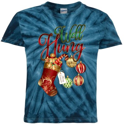 Well Hung Ugly Christmas Kids Tie-Dye T-Shirt