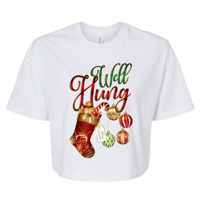 Well Hung Ugly Christmas Bella+Canvas Jersey Crop Tee