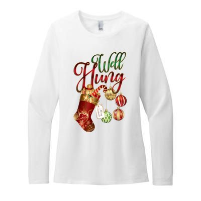 Well Hung Ugly Christmas Womens CVC Long Sleeve Shirt