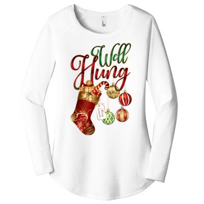 Well Hung Ugly Christmas Women's Perfect Tri Tunic Long Sleeve Shirt