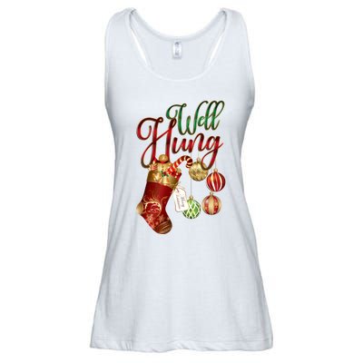 Well Hung Ugly Christmas Ladies Essential Flowy Tank