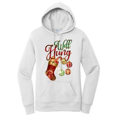 Well Hung Ugly Christmas Women's Pullover Hoodie