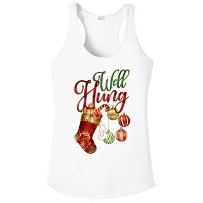 Well Hung Ugly Christmas Ladies PosiCharge Competitor Racerback Tank