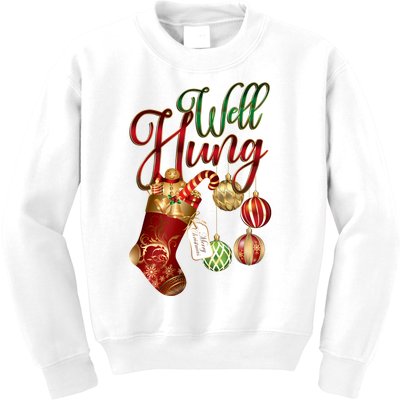 Well Hung Ugly Christmas Kids Sweatshirt