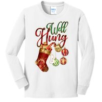 Well Hung Ugly Christmas Kids Long Sleeve Shirt