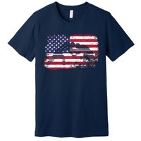 Wrestling Hoodie Usa Flag Wrestling Hoodie Premium T-Shirt