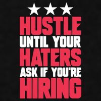 Womens Hustle Until Your Haters Ask If You're Hiring Hustle Ladies PosiCharge Tri-Blend Wicking Tank