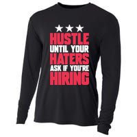 Womens Hustle Until Your Haters Ask If You're Hiring Hustle Cooling Performance Long Sleeve Crew