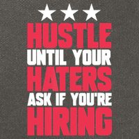 Womens Hustle Until Your Haters Ask If You're Hiring Hustle Cotton Canvas Backpack