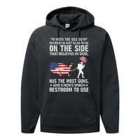 With He Usa So Divide IM Just Glad O Be On He Side Performance Fleece Hoodie