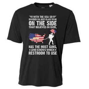 With He Usa So Divide IM Just Glad O Be On He Side Cooling Performance Crew T-Shirt