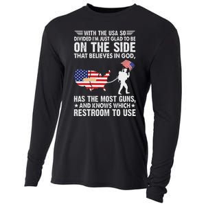 With He Usa So Divide IM Just Glad O Be On He Side Cooling Performance Long Sleeve Crew